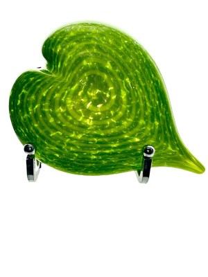 Bright Green Spiral Heart